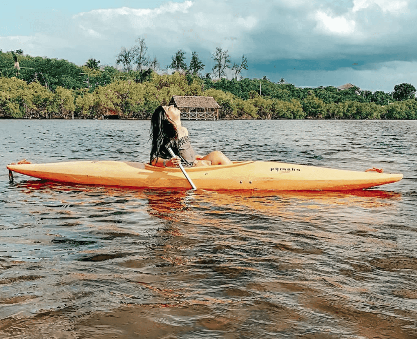 Guided mangrove kayaking tour at Prawns Lake Watamu